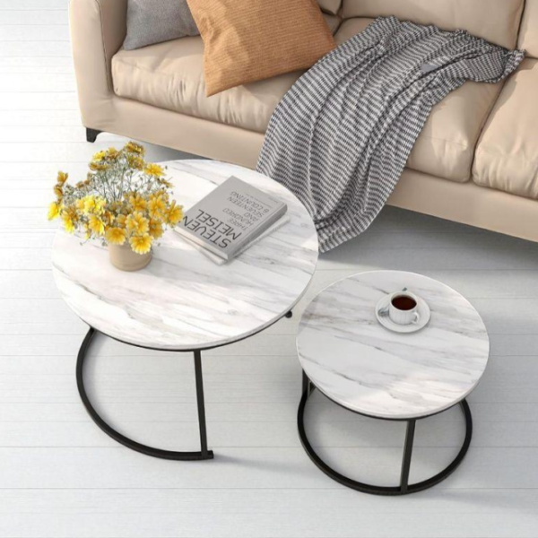 Marble Pattern Round Table